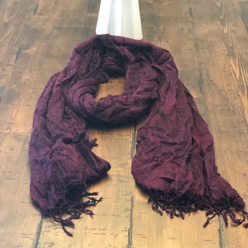 Burgundy scarf